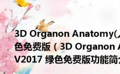 3D Organon Anatomy(人体解剖3d模型软件) V2017 绿色免费版（3D Organon Anatomy(人体解剖3d模型软件) V2017 绿色免费版功能简介）