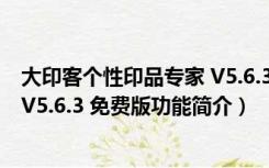 大印客个性印品专家 V5.6.3 免费版（大印客个性印品专家 V5.6.3 免费版功能简介）