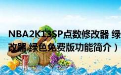 NBA2K13SP点数修改器 绿色免费版（NBA2K13SP点数修改器 绿色免费版功能简介）