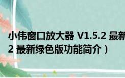 小伟窗口放大器 V1.5.2 最新绿色版（小伟窗口放大器 V1.5.2 最新绿色版功能简介）