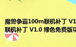 魔兽争霸100m联机补丁 V1.0 绿色免费版（魔兽争霸100m联机补丁 V1.0 绿色免费版功能简介）