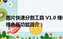 图片快速分割工具 V1.0 绿色版（图片快速分割工具 V1.0 绿色版功能简介）