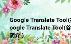 Google Translate Tool(谷歌翻译工具) V2.6.0 官方版（Google Translate Tool(谷歌翻译工具) V2.6.0 官方版功能简介）