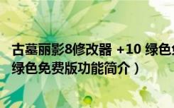 古墓丽影8修改器 +10 绿色免费版（古墓丽影8修改器 +10 绿色免费版功能简介）