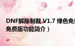 DNF解除制裁 V1.7 绿色免费版（DNF解除制裁 V1.7 绿色免费版功能简介）