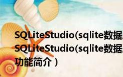 SQLiteStudio(sqlite数据库管理工具) V3.1.1 绿色多语版（SQLiteStudio(sqlite数据库管理工具) V3.1.1 绿色多语版功能简介）