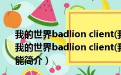 我的世界badlion client(我的世界狮子端) V3.5.2 最新版（我的世界badlion client(我的世界狮子端) V3.5.2 最新版功能简介）