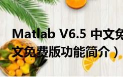 Matlab V6.5 中文免费版（Matlab V6.5 中文免费版功能简介）