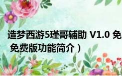 造梦西游5瑾哥辅助 V1.0 免费版（造梦西游5瑾哥辅助 V1.0 免费版功能简介）