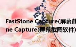 FastStone Capture(屏幕截图软件) V7.0 中文版（FastStone Capture(屏幕截图软件) V7.0 中文版功能简介）