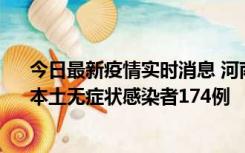 今日最新疫情实时消息 河南昨日新增本土确诊病例16例、本土无症状感染者174例