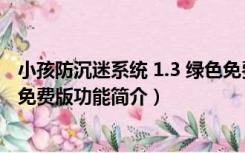 小孩防沉迷系统 1.3 绿色免费版（小孩防沉迷系统 1.3 绿色免费版功能简介）