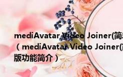 mediAvatar Video Joiner(简单的视频合并软件) V2.2.0 破解免费版（mediAvatar Video Joiner(简单的视频合并软件) V2.2.0 破解免费版功能简介）