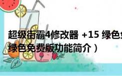 超级街霸4修改器 +15 绿色免费版（超级街霸4修改器 +15 绿色免费版功能简介）