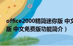 office2000精简迷你版 中文免费版（office2000精简迷你版 中文免费版功能简介）