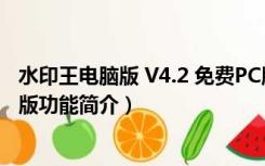 水印王电脑版 V4.2 免费PC版（水印王电脑版 V4.2 免费PC版功能简介）