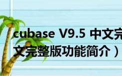 cubase V9.5 中文完整版（cubase V9.5 中文完整版功能简介）