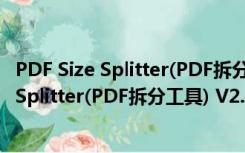 PDF Size Splitter(PDF拆分工具) V2.0 绿色版（PDF Size Splitter(PDF拆分工具) V2.0 绿色版功能简介）