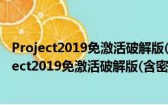 Project2019免激活破解版(含密钥) 32/64位 免费版（Project2019免激活破解版(含密钥) 32/64位 免费版功能简介）