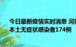 今日最新疫情实时消息 河南昨日新增本土确诊病例16例、本土无症状感染者174例