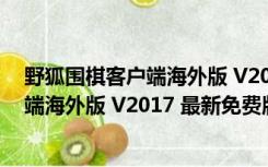 野狐围棋客户端海外版 V2017 最新免费版（野狐围棋客户端海外版 V2017 最新免费版功能简介）