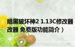 暗黑破坏神2 1.13C修改器 免费版（暗黑破坏神2 1.13C修改器 免费版功能简介）