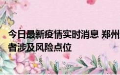 今日最新疫情实时消息 郑州通报新增确诊病例和无症状感染者涉及风险点位