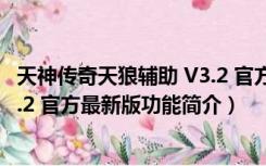 天神传奇天狼辅助 V3.2 官方最新版（天神传奇天狼辅助 V3.2 官方最新版功能简介）