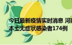 今日最新疫情实时消息 河南昨日新增本土确诊病例16例、本土无症状感染者174例