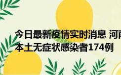 今日最新疫情实时消息 河南昨日新增本土确诊病例16例、本土无症状感染者174例