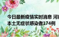 今日最新疫情实时消息 河南昨日新增本土确诊病例16例、本土无症状感染者174例