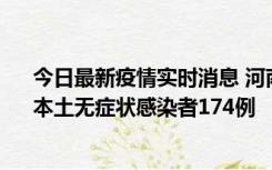 今日最新疫情实时消息 河南昨日新增本土确诊病例16例、本土无症状感染者174例