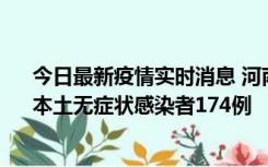 今日最新疫情实时消息 河南昨日新增本土确诊病例16例、本土无症状感染者174例