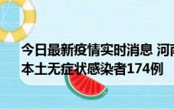 今日最新疫情实时消息 河南昨日新增本土确诊病例16例、本土无症状感染者174例