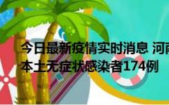 今日最新疫情实时消息 河南昨日新增本土确诊病例16例、本土无症状感染者174例