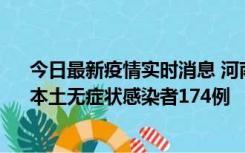 今日最新疫情实时消息 河南昨日新增本土确诊病例16例、本土无症状感染者174例