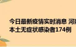 今日最新疫情实时消息 河南昨日新增本土确诊病例16例、本土无症状感染者174例