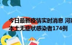 今日最新疫情实时消息 河南昨日新增本土确诊病例16例、本土无症状感染者174例