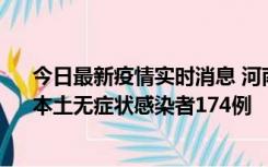 今日最新疫情实时消息 河南昨日新增本土确诊病例16例、本土无症状感染者174例