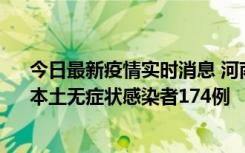 今日最新疫情实时消息 河南昨日新增本土确诊病例16例、本土无症状感染者174例