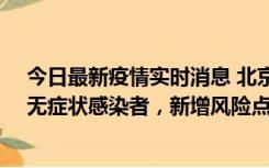 今日最新疫情实时消息 北京昌平区新增7名确诊病例和1名无症状感染者，新增风险点位公布