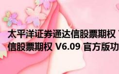 太平洋证券通达信股票期权 V6.09 官方版（太平洋证券通达信股票期权 V6.09 官方版功能简介）