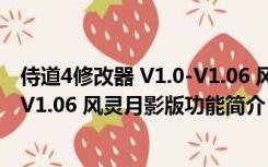 侍道4修改器 V1.0-V1.06 风灵月影版（侍道4修改器 V1.0-V1.06 风灵月影版功能简介）