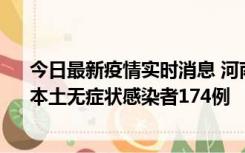 今日最新疫情实时消息 河南昨日新增本土确诊病例16例、本土无症状感染者174例