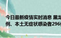 今日最新疫情实时消息 黑龙江11月5日新增本土确诊病例7例、本土无症状感染者296例