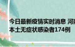 今日最新疫情实时消息 河南昨日新增本土确诊病例16例、本土无症状感染者174例