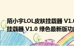 陌小宇LOL皮肤挂载器 V1.0 绿色最新版（陌小宇LOL皮肤挂载器 V1.0 绿色最新版功能简介）