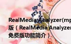 RealMedia Analyzer(mp4视频修复软件) V0.30 绿色免费版（RealMedia Analyzer(mp4视频修复软件) V0.30 绿色免费版功能简介）