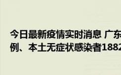 今日最新疫情实时消息 广东11月6日新增本土确诊病例224例、本土无症状感染者1882例