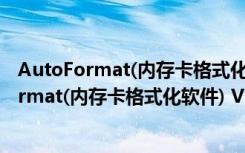 AutoFormat(内存卡格式化软件) V1.8.1 汉化版（AutoFormat(内存卡格式化软件) V1.8.1 汉化版功能简介）